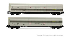 021-HN6601 - N - RailAdventure, 2-tlg. Set 4-achs. Schiebewandwagen Habfis, Ep. VI